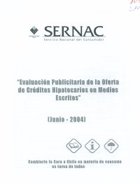 Imagen de la cubierta de Evaluaci&oacute;n publicitaria de la oferta de cr&eacute;ditos hipotecarios en medios escritos