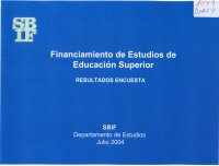 Imagen de la cubierta de Financiamiento de estudios de educación superior.