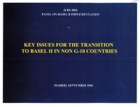 Imagen de la cubierta de Key issues for the transition to Basel II in non G-10 countries