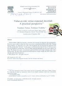 Imagen de la cubierta de Value-at-risk versus expected shortfall: a practical perspective