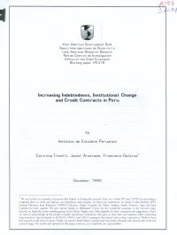 Imagen de la cubierta de Increasing indebtedness, institutional change and credit contracts in Peru