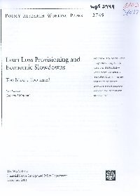 Imagen de la cubierta de Loan loss provisioning and economic slowdowns : too much, too late?