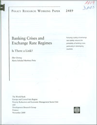 Imagen de la cubierta de Banking crises and exchange rate regimes. Is there a link?