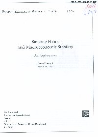Imagen de la cubierta de Banking policy and macroeconomic stability - an exploration