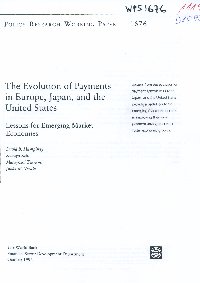 Imagen de la cubierta de The evolution of payments in Europe, Japan, and the U.S. : lessons for emerging market economies