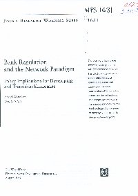Imagen de la cubierta de Bank regulation and the network paradigm: policy implications for developing and transition economies