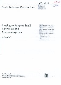 Imagen de la cubierta de Leasing to support small businesses and microenterprises