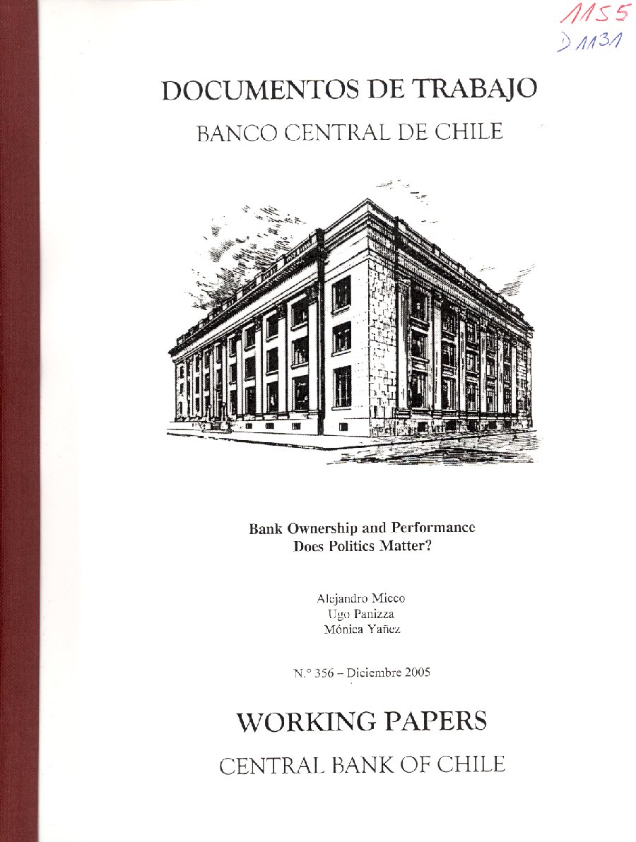Imagen de la cubierta de Bank ownership and performance does politics matter?