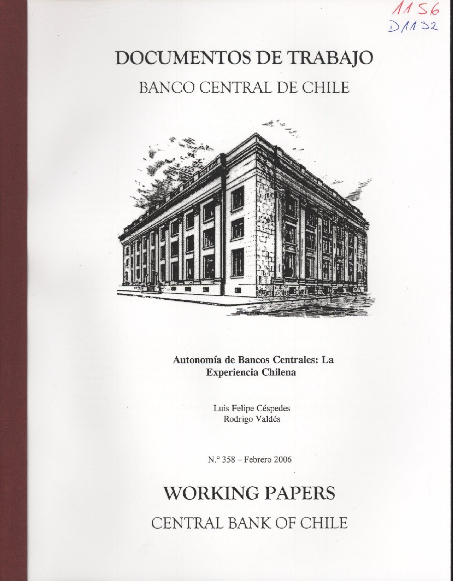 Imagen de la cubierta de Autonom&iacute;a de Bancos Centrales: La Experiencia Chilena