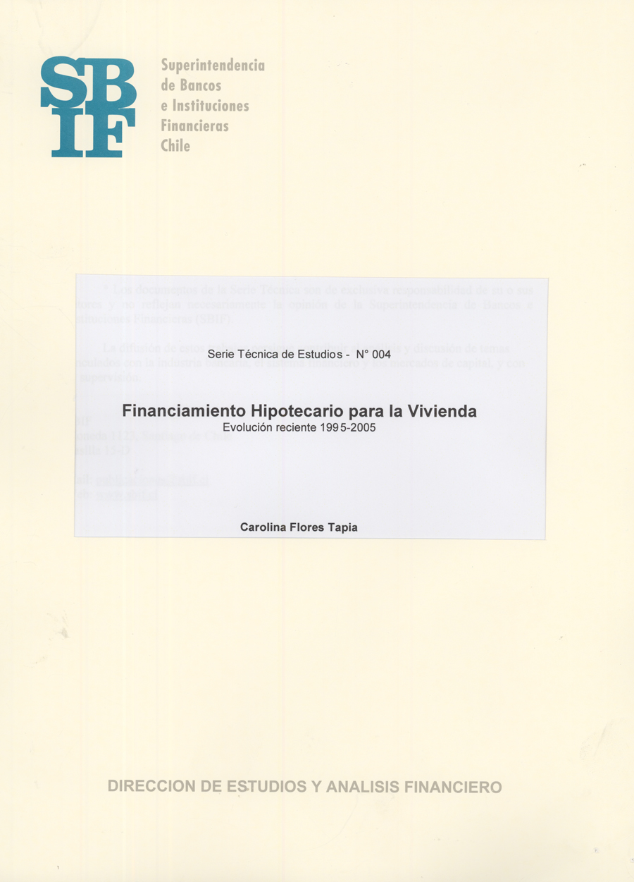 Imagen de la cubierta de Financiamiento hipotecario para la vivienda.
