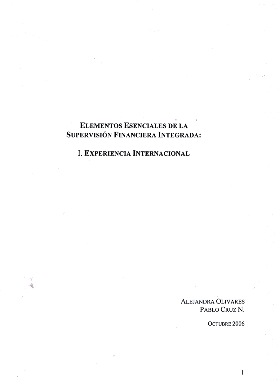 Imagen de la cubierta de Elementos esenciales de la supervisi&oacute;n financiera integrada: