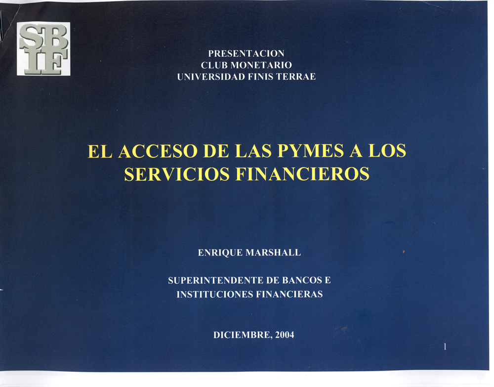 Imagen de la cubierta de El acceso de las pymes a los servicios financieros