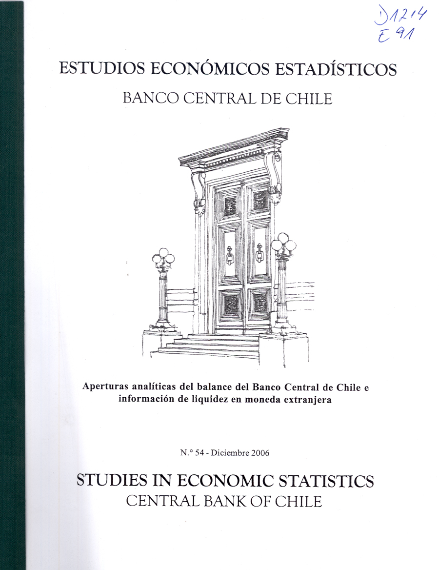 Imagen de la cubierta de Aperturas analíticas del balance del Banco Central de Chile e información de liquidez en moneda extranjera