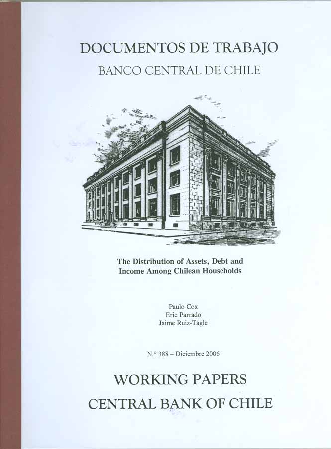 Imagen de la cubierta de Distribution of assets, debt, and income of chilean households