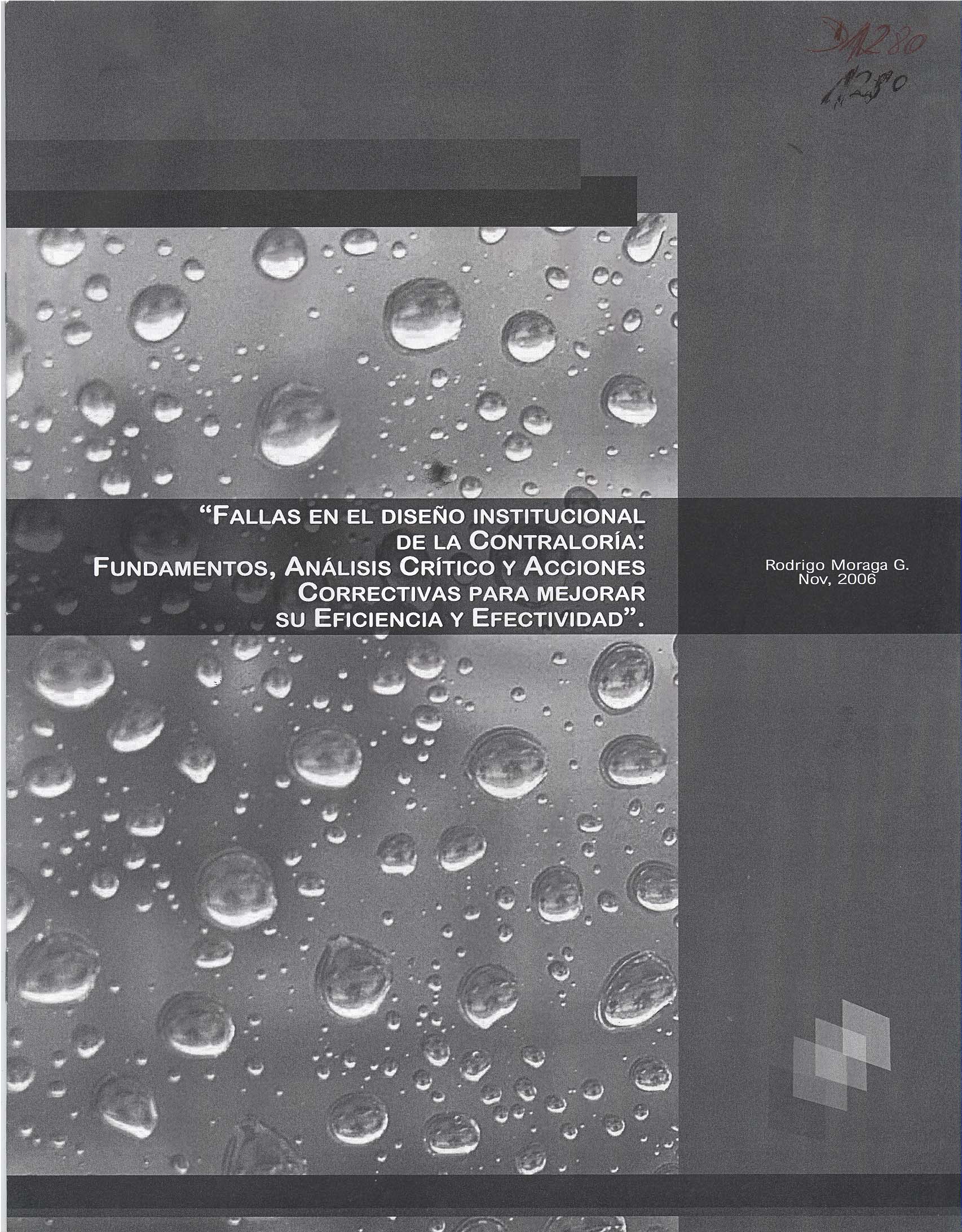 Imagen de la cubierta de Fallas en el dise&ntilde;o institucional de la contralor&iacute;a: