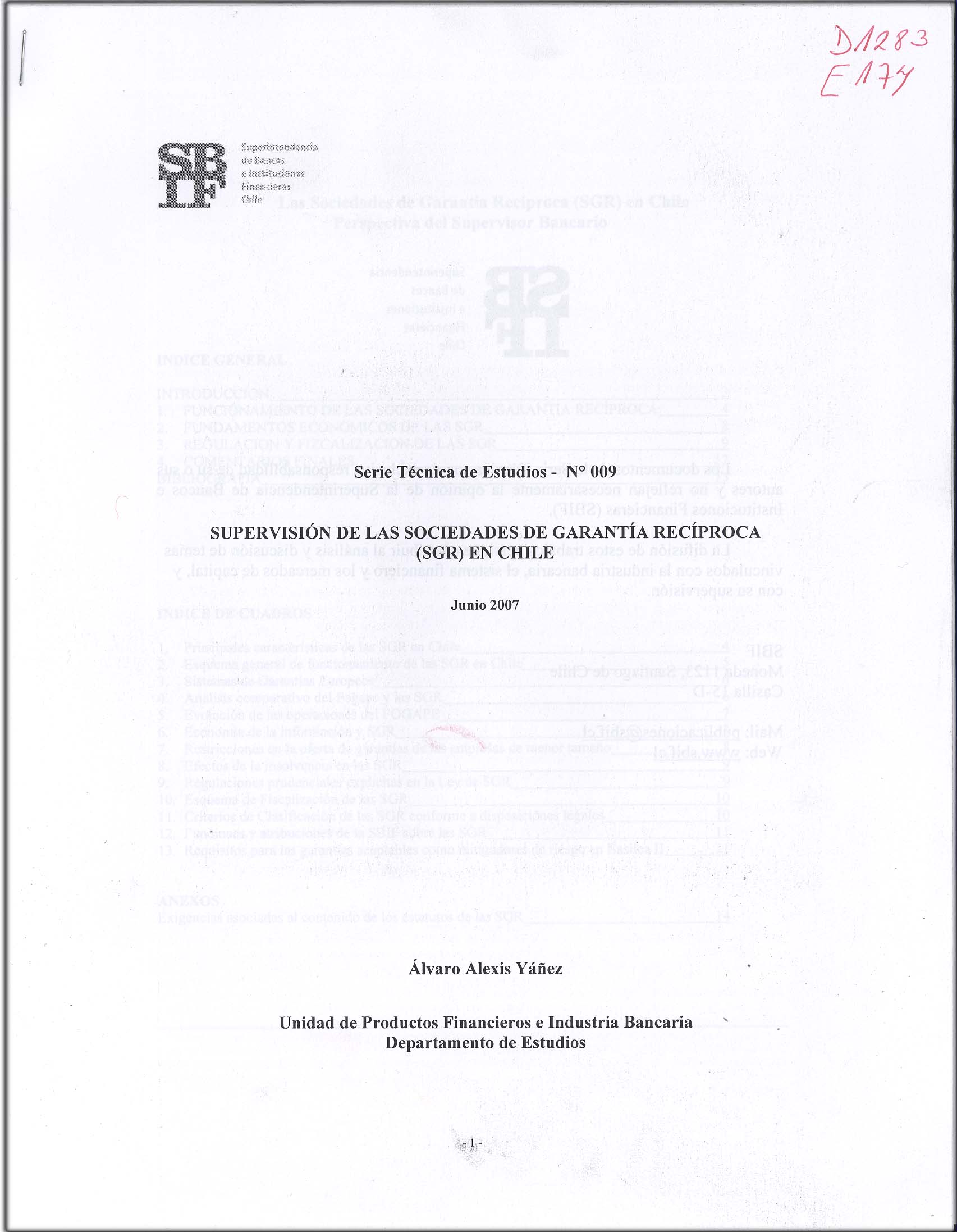 Imagen de la cubierta de Supervisi&oacute;n de las Sociedades de Garant&iacute;a Rec&iacute;proca en Chile