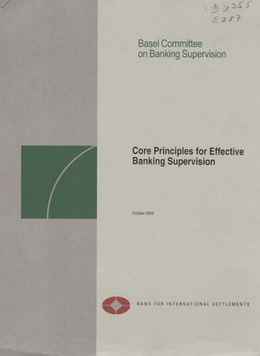Imagen de la cubierta de Core Principles for Effective Banking Supervision