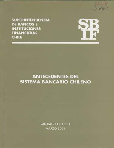 Imagen de la cubierta de Antecedentes del sistema bancario chileno