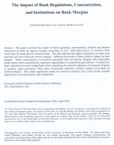 Imagen de la cubierta de The impact of bank regulations, concentrations, and institutions on bank margins