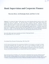 Imagen de la cubierta de Bank supervision and corporate finance