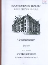 Imagen de la cubierta de Is there lending rate stickiness in the Chilean banking industry?