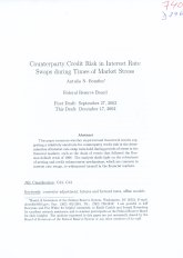 Imagen de la cubierta de Counterparty credit risk in interest rate swaps during times of market stress.