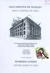 Imagen de la cubierta de Concentration, Hold-Up and information revelation in bank lending: evidence from Chilean firms