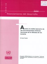 Imagen de la cubierta de Acceso al crédito bancario de las microempresas chilenas: lecciones de la década de los noventa.