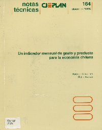 Imagen de la cubierta de Un indicador mensual de gasto y producto para la economía chilena