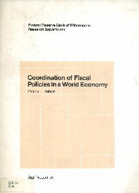 Imagen de la cubierta de Coordination of fiscal policies in a world economy