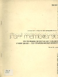 Imagen de la cubierta de The problems of monetary control under quasi.