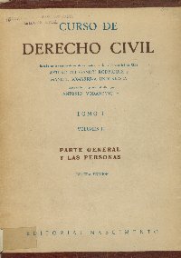 Imagen de la cubierta de Curso de derecho civil
