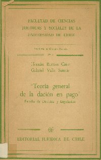 Imagen de la cubierta de Teor&iacute;a general de la daci&oacute;n en pagos.