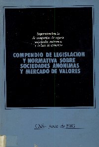 Imagen de la cubierta de Compendio de legislación y normativa sobre sociedades anónimas y mercado de valores