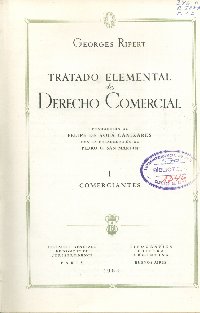 Imagen de la cubierta de Tratado elemental de derecho comercial
