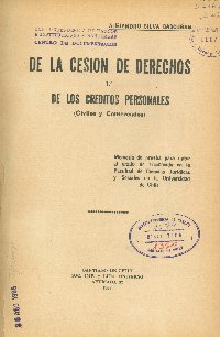 Imagen de la cubierta de De la cesión de derechos.