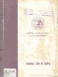 Imagen de la cubierta de General law of banks.