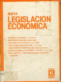 Imagen de la cubierta de Nueva legislaci&oacute;n econ&oacute;mica
