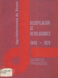 Imagen de la cubierta de Recopilación de resoluciones de caracter general y vigentes.