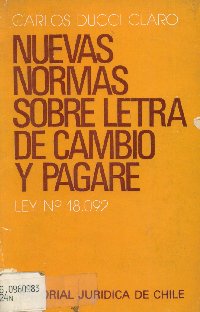 Imagen de la cubierta de Nuevas normas sobre la letra de cambio y pagaré.