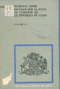 Imagen de la cubierta de 601 al 650. Decretos leyes dictados por la Junta de Gobierno de la Rep&uacute;blica de Chile