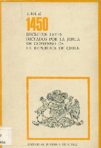 Imagen de la cubierta de 1.401 al 1.450. Decretos leyes dictados por la Junta de Gobierno de la Rep&uacute;blica de Chile