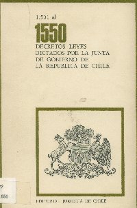 Imagen de la cubierta de 1.501 al 1.550. Decretos leyes dictados por la Junta de Gobierno de la República de Chile