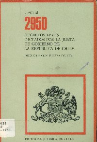 Imagen de la cubierta de 2.901 al 2.950. Decretos leyes dictados por la Junta de Gobierno de la República de Chile