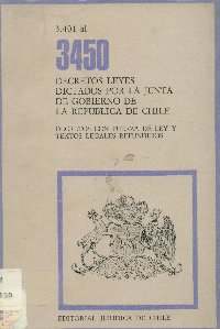 Imagen de la cubierta de 3.401 al 3.450. Decretos leyes dictados por la Junta de Gobierno de la República de Chile