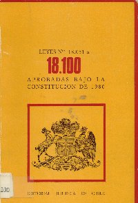 Imagen de la cubierta de Leyes N&ordm; 18.051 a la 18.100. Aprobadas bajo la constituci&oacute;n de 1980