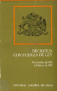 Imagen de la cubierta de Decretos con fuerza de ley.