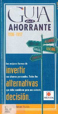 Imagen de la cubierta de Guía del ahorrante 1996-1997
