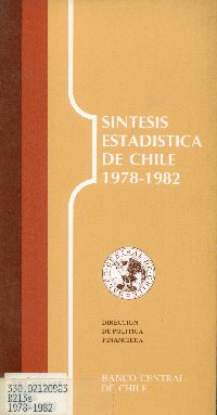 Imagen de la cubierta de S&iacute;ntesis estad&iacute;stica de Chile 1978-1982