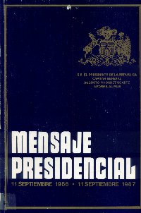 Imagen de la cubierta de Mensaje presidencial.
